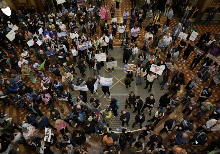 Protesters Flood Iowa Capitol Over Bill That Would Remove Gender Identity Protection