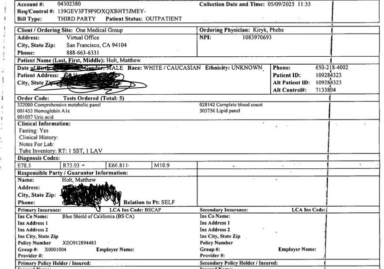 Labcorp, Blue Shield and my $34.95 co pay (part 5)
