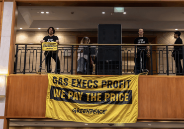 Greenpeace activists disrupt major gas conference in Sydney